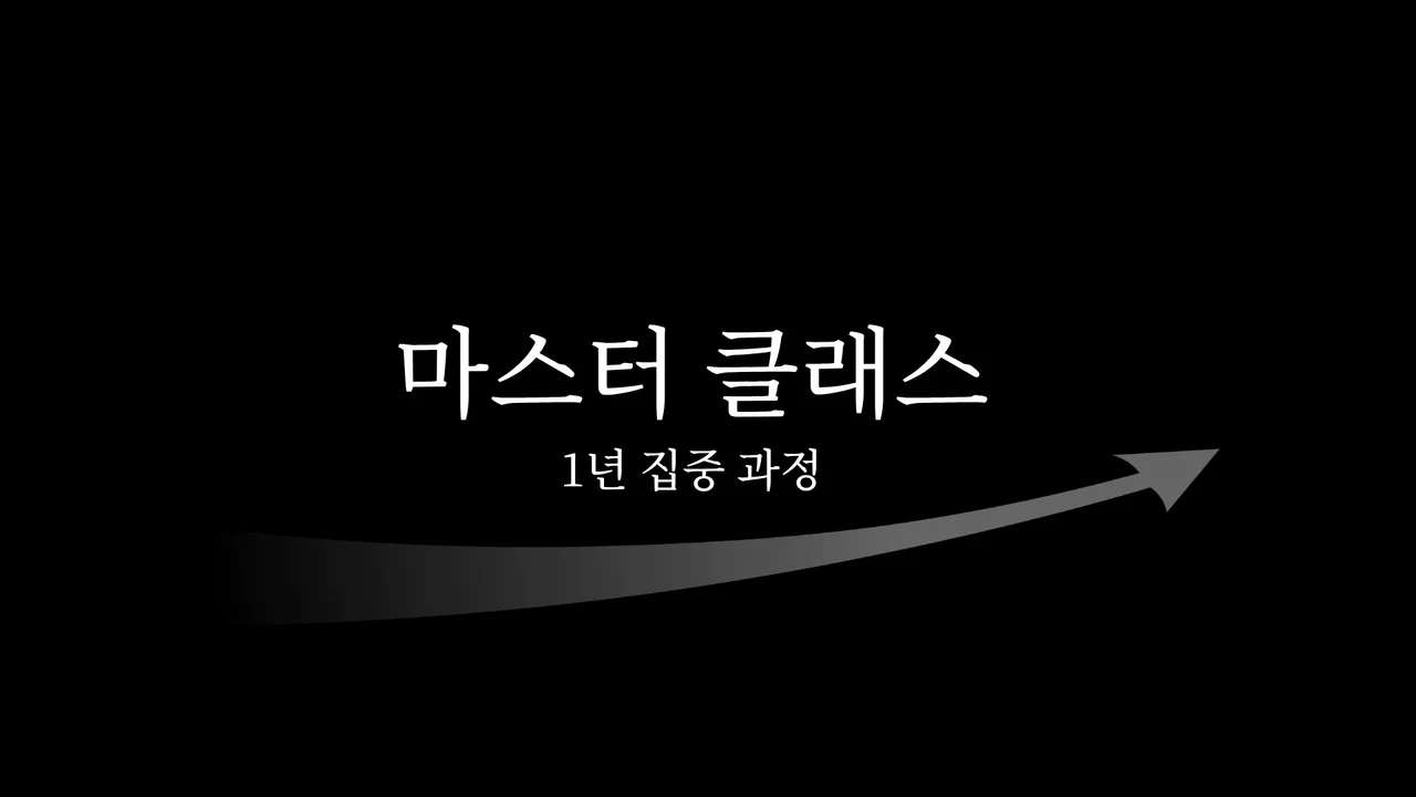 [1년 집중 과정] 마스터 클래스
